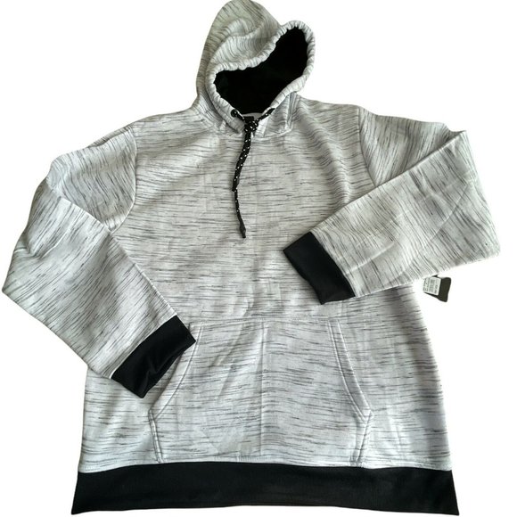 🔧Men’s hoodie Big Tall Size 4XL STEVE’S JEANS White Fleece kangaroo Pockets - Picture 5 of 11